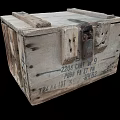 Vintage Wooden Storage Box With Worn Surface Metal Latch And Wooden Handles