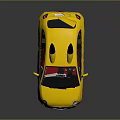 Yellow Pikachu Themed Car With Decorative Ears And Tail Pokemon Logo And Red Wheels