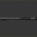 Futuristic Sci Fi Weapon 3D Model With Metallic Surface And Detailed Grip Handle