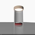 Modern Cylindrical Play Equipment With Circular Top Light Transparent Curtains Red Base And Open Design