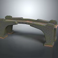 Stone Bridge Architectural Structure With Stone Masonry Arched Design And Parapet Pedestals