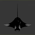 Black and White Manta Ray With Elegant Body Shape And Long Tail