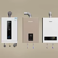 Modern Wall Mounted Water Heaters With Digital Display In White And Gold By Casarte Haier