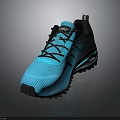 Modern Bright Blue Sports Sneakers With Black Laces And Non Slip Sole Design