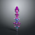 Decorative Fantasy Weapon With Purple Blue Hues And Intricate Ornate Design Elements