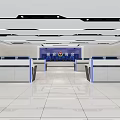 Modern Control Room Interior With Multiple Monitor Screens And Control Desks