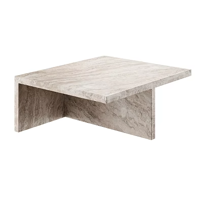 Modern Marble Coffee Table With Sleek Light Tone Design And Smooth Surface 3d model