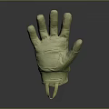 Khaki Tactical Work Glove With Reinforced Fingers And Secure Wrist Strap