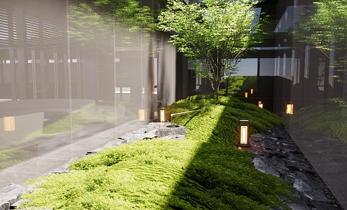 Courtyard View Atrium 3d model