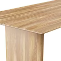 Modern Simple Wooden Table With Unique And Rectangular Leg Designs 3d model