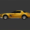 Yellow Mercedes Sports Car With Stylish Body Kit Aerodynamic Design And Dark Windows