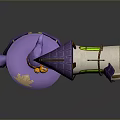Magical Witch Character In Purple Outfit With Pointed Hat And Large Ornate Staff Weapon