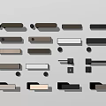 Modern Door Handle Simple Door Handle 3d model