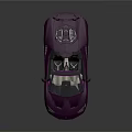Stylish Purple Convertible Supercar With Sleek Aerodynamic Design And Glossy Finish