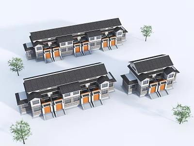 Chinese Style Pow House New Chinese Style Villa Chinese Style Garden House 3d model