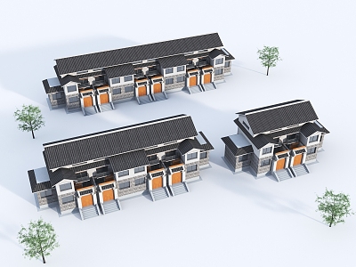 Chinese Style Pow House New Chinese Style Villa Chinese Style Garden House 3d model