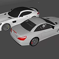 Modern Silver Sports Cars With Streamlined Body Sleek Design And Black Alloy Wheels