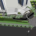 Modern Urban Road Facilities With Lined Trees Green Belts And Lane Markings