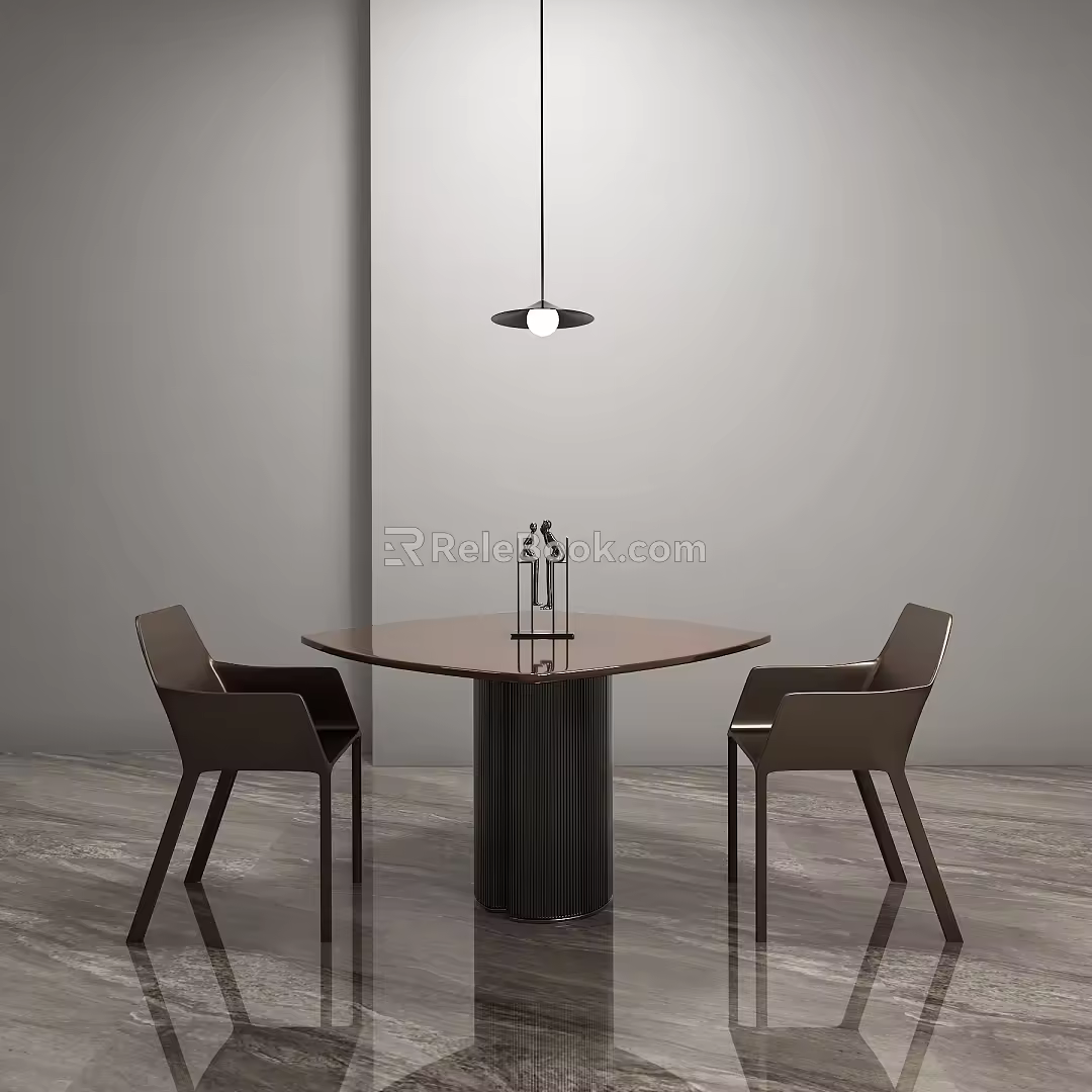 Dining table and chair combination 3d model