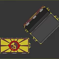 Durable Red and Yellow Storage Boxes with STASH Design for Organizing Items