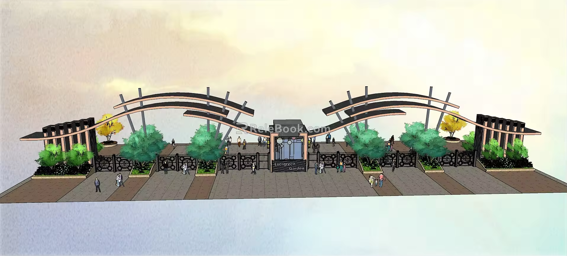 Modern Gate 3d model