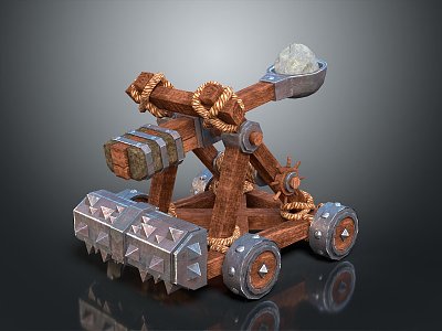 Ballista Catapult City Siege Attack City Catapult Medieval Weapon Medieval Ballista Medieval Catapult Medieval Catapult 3d model