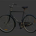 Vintage Black Bicycle Featuring Classic Frame Comfortable Seat and Retro Design