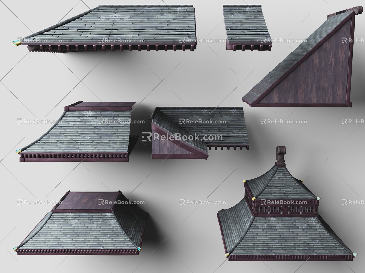 Building Roof Traditional Roof Traditional Building Japanese Roof Ancient Wall Japanese Building Accessories Japanese Eaves Ancient Building Ancient Building Assets 3d model