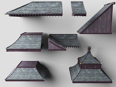 Building Roof Traditional Roof Traditional Building Japanese Roof Ancient Wall Japanese Building Accessories Japanese Eaves Ancient Building Ancient Building Assets 3d model