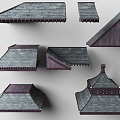 Building Roof Traditional Roof Traditional Building Japanese Roof Ancient Wall Japanese Building Accessories Japanese Eaves Ancient Building Ancient Building Assets 3d model