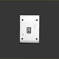 White Compact Projection Surveillance Monitor With Modern Design Lens And Ventilation Slots