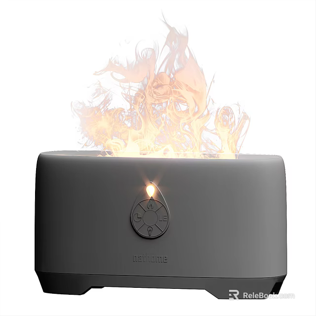 Modern Lifease Electric Flame Device With Knob Control And Realistic Fire Effect 3d model 