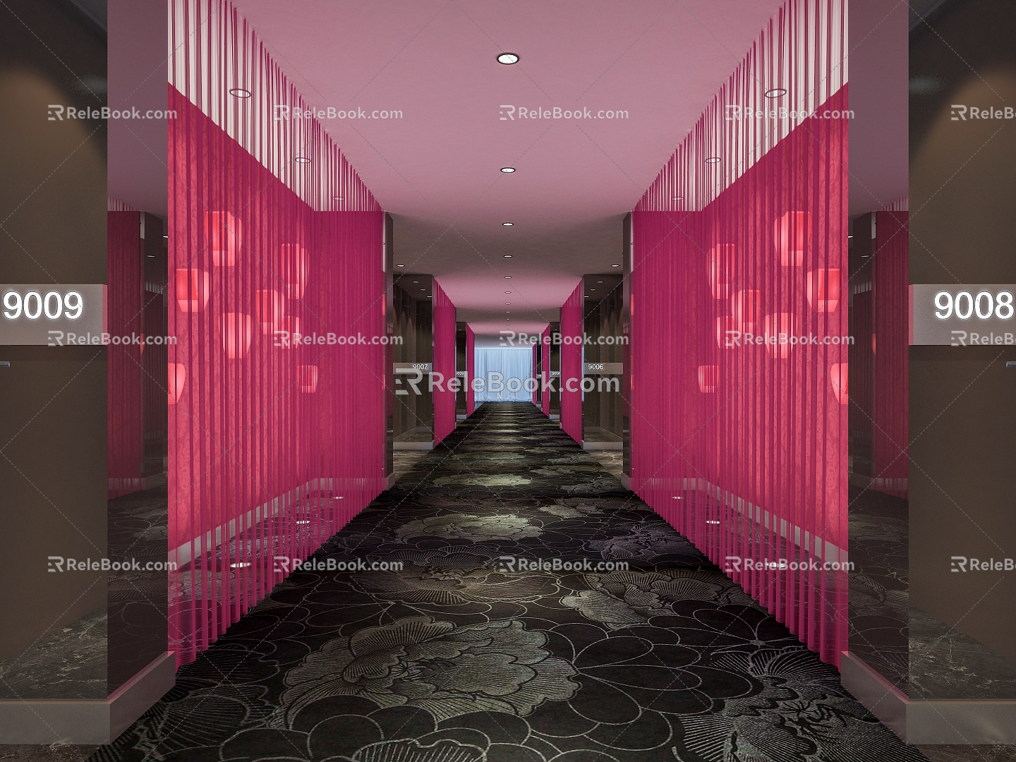 Hotel Corridor Hotel Away Restaurant Corridor Hall Away Catering Away Club Corridor Office Away 3d model