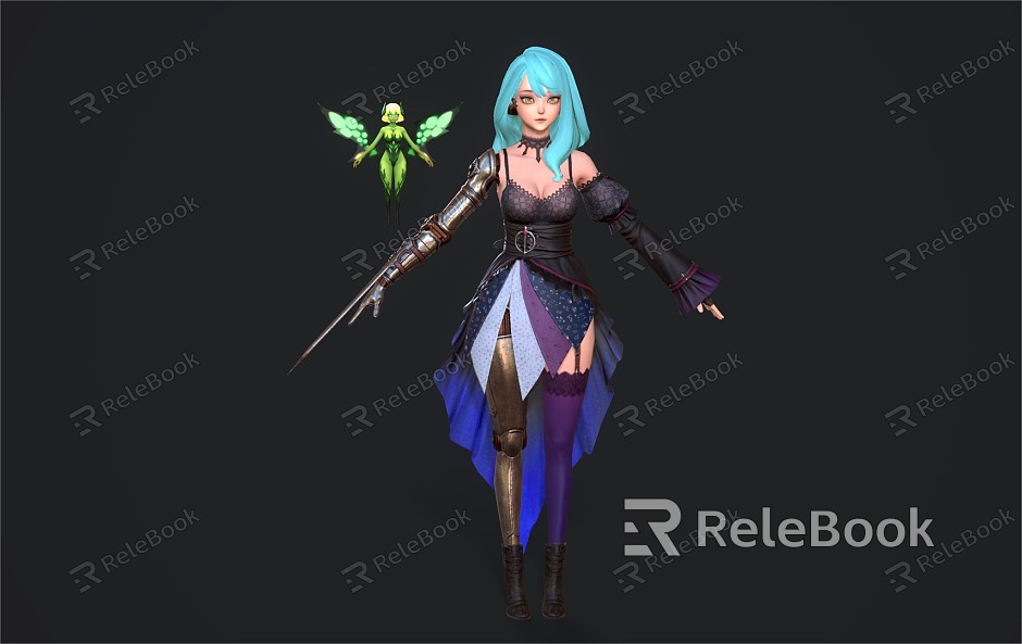 Warrior Sailor Warrior Female Assassin Game Character Anime Character model