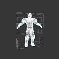 Medieval Knight Game Movie Character In Golden Silver Armor With Red Accents