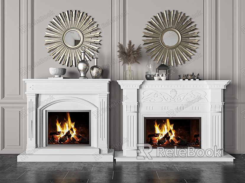 Jane Ou Fireplace Fireplace Mirror Combination model