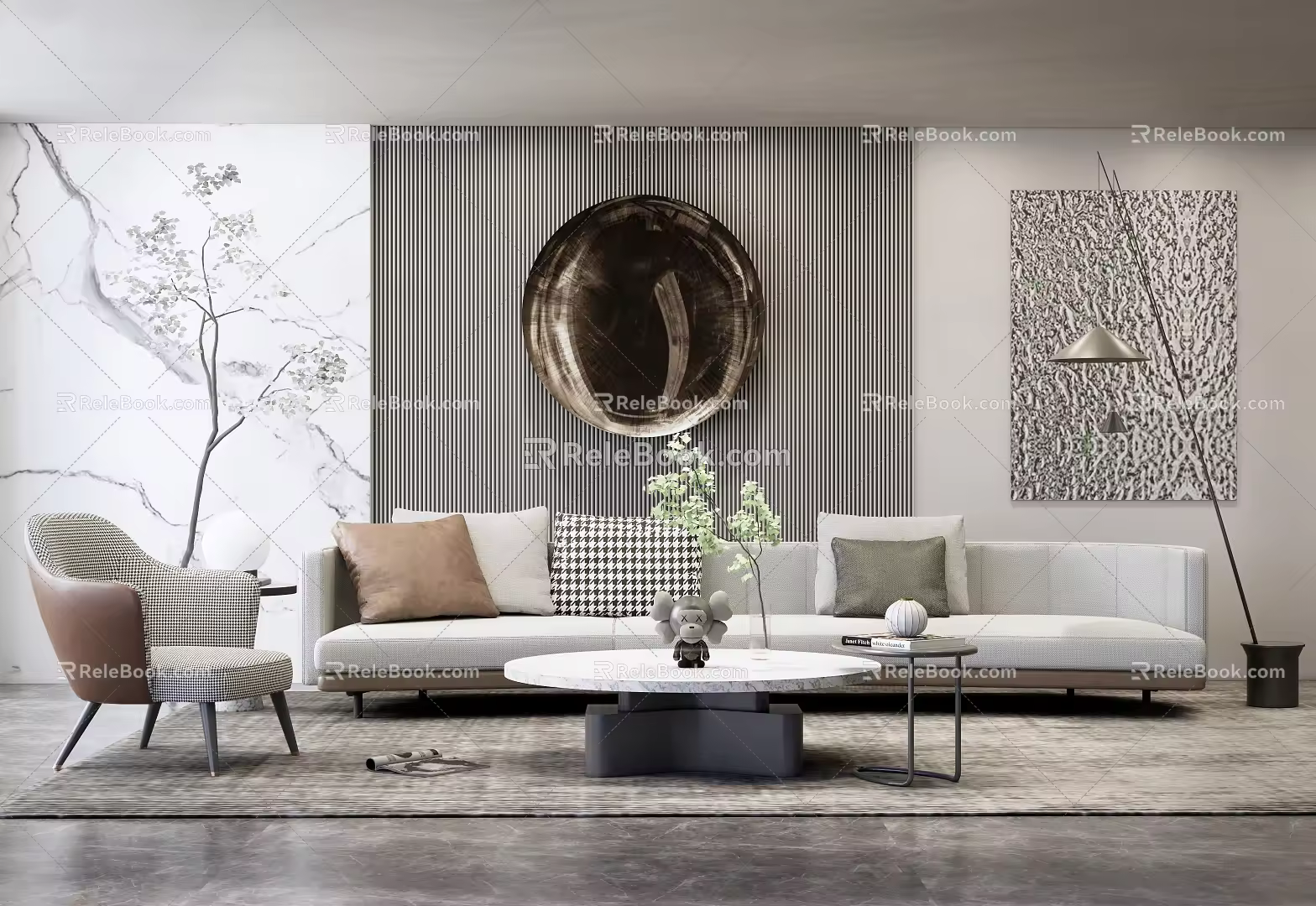 Modern Sofa Coffee Table Combination Sofa Multiplayer Sofa 3d model