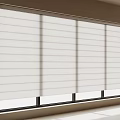 Modern White Venetian Blinds For Window With Light Filtering And Shadow Patterns
