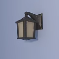 Classic Black Wall Lamp With Glass Shade Wall Mounted For Outdoor Lighting