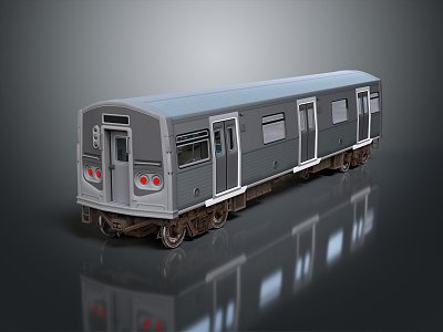 modern train vintage train steam train carriage locomotive head steam carriage 3d model