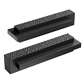 Modern Black Textured Door Handles Featuring Rectangular Design For Cabinet Furniture