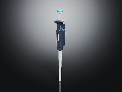 Precision Laboratory Pipette With Adjustable Volume And Ergonomic Design For Scientific Research 3d model