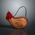 Hanging Pot Leather Pot Leather Hanging Pot Realistic Container 3d model