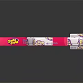 Zebra Zebra Bubble Gum With Pink Packaging And Small Packs Design