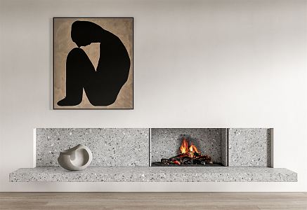 Modern Fireplace 3d model