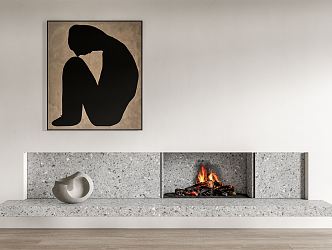 Modern Fireplace 3d model