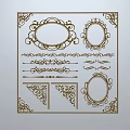 Carved Windows Artistic Design Elements With Ornate Frames And Intricate Patterns 3d model