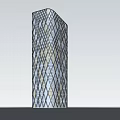 Modern High Rise Office Building Featuring Geometric Glass Facade Design