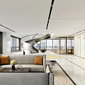 Modern Reception Hall Office Front Desk Reception Hall 3d model