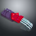 Purple Red Character Creature With Glowing Eyes And White Tentacles Pixelated 3D Model Design